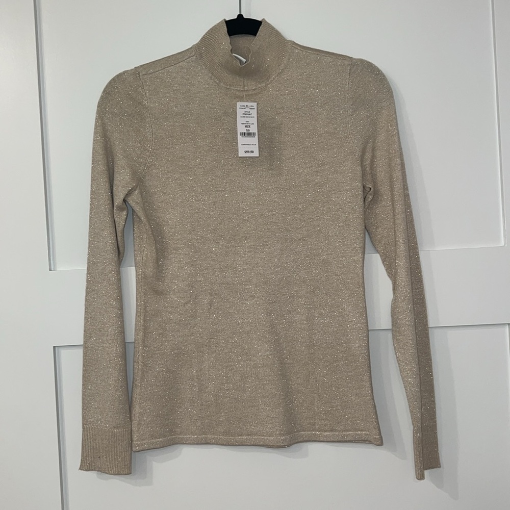 Long sleeve mock neck top from White House Black Market.
